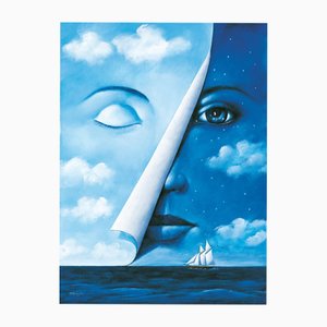 Rafal Olbinski, Gesicht, 2025, Giclée-Druck