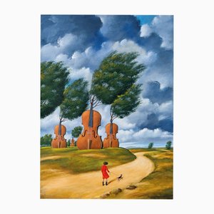 Rafal Olbinski, Autumn Comes, 2024, Giclée Print