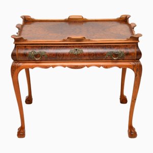 Vintage Side Table in Burr Walnut, 1920s