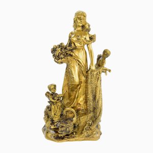 Louis Vidal, Statue of the Goddess Abundantia, 1800s, Bronze