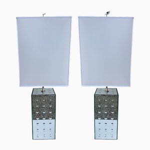 Lampade da vista in vetro di Murano argentato di Roberto Giulio Rida, Italia, anni '10, set di 2