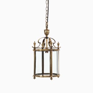 Große antike Veranda Laterne aus Messing von Faraday & Son