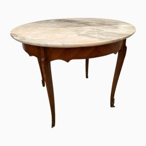 Runder Couchtisch aus Marmor im Louis XV-Stil