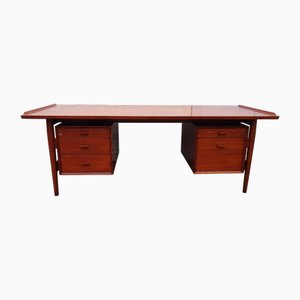 Large Model 207 Desk in Teak by Arne Vodder for Sibast, 1950s
