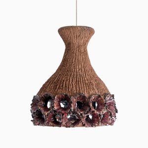 Suspension Rouge Terracotta en Céramique avec Trous, Danemark, 1960s