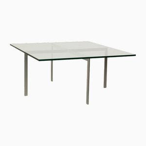Barcelona Glas Couchtisch aus Chrom von Ludwig Mies Van Der Rohe für Knoll International