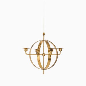 Candleabra Chandelier in Brass by Hans-Agne Jakobsson, 1960s