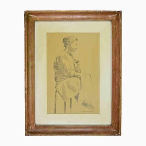 Sigfrido Oliva, Portrait, Drawing on Paper, 1987