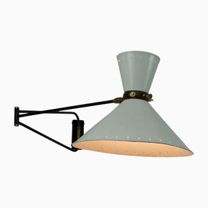 Brass Wall Lamp by Rene Mathieu for Maison Lunel, 1960s