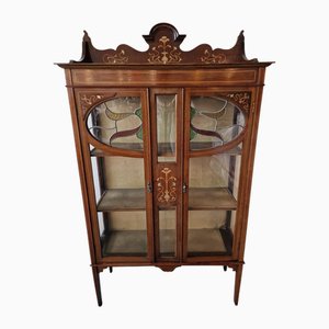 Art Nouveau Display Case in Mahogany