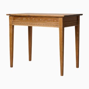 Consolle Gustaviana antica, Svezia, con decoro intagliato