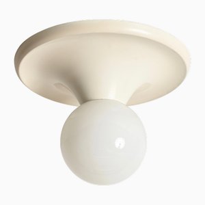 Große Elfenbeinfarbene Light Ball Wandlampe von Castiglioni für Flos, 1965