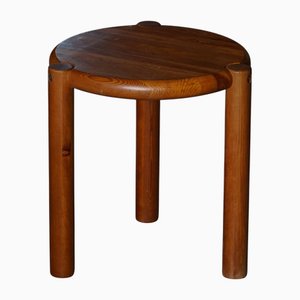 Moderner skandinavischer Dreibeinhocker mit runder Sitzfläche, 1970er