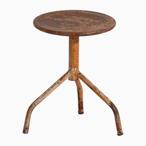 Metallhocker im Industriestil, 1950