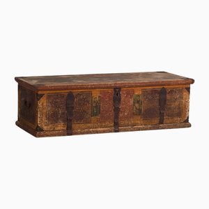 Antique Folk Art Bridal Trunk, 1820s