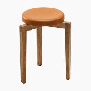 Gio Cognac Hocker von Enrico Tonucci