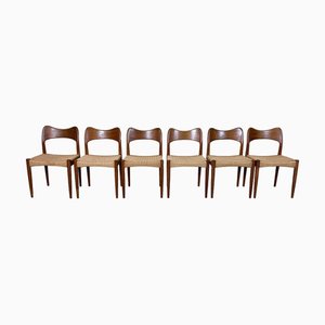 Mid-Century Chairs in Teak by Niels O Möller for J L Møllers, 1960s, Set of 6