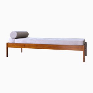 Moderne Mid-Century Chaiselongue aus Teakholz