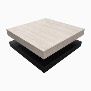 Sagra Coffee Table in Honed Italian Travertine Marble by Joaquín Moll