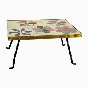 Mesa Mid-Century moderna de mosaico, años 50