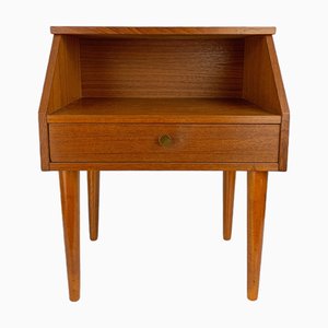 Danish Nightstand with Shelf and Drawer in Teak, 1960s