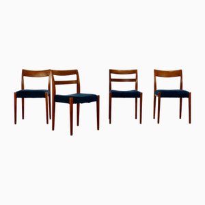 Mid-Century Modern Swedish Teak Dining Chairs by Nils Jonsson for Troeds, 1960s, Set of 4