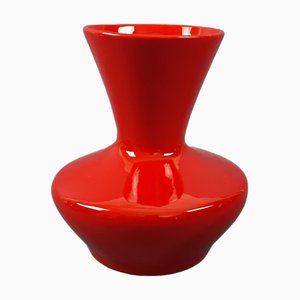 Modern Space Age Red Ceramic Vase by Pietro Arosio for Parravicini, 1970s