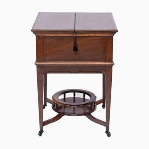 Mobile bar edoardiano metamorfico in quercia, fine XIX secolo