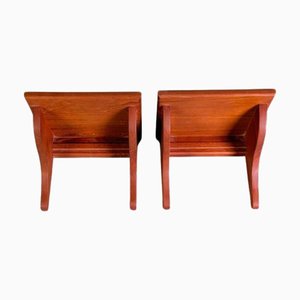 Console da parete Mid-Century moderne in teak, 1960, set di 2