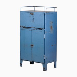 Small Industrial Iron Cabinet with Drawers, 1970s