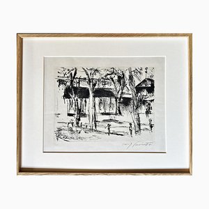 Lovis Corinth, Bahnhof Tiergarten, 1920, Etching, Hand-Signed