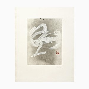 Antoni Tapies, Calligraphie Blanche, 1983, Farbradierung, Handsigniert, Limitiert