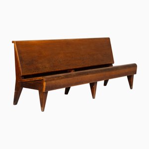 Italian Wood Bench, 1940s
