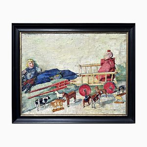 Theodor Schindler, Still Life with Toys, 1910, Impressionism