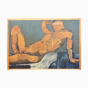 Peter Szabo, Nu féminin couché, 2003, Huile sur Panneau