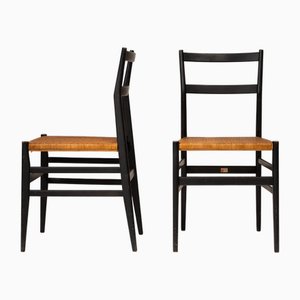 Chaises Superleggera par Gio Ponti de Cassina, 1957, Set de 2