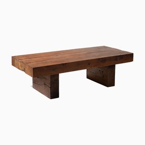 Brutalist Wooden Table, 1960s