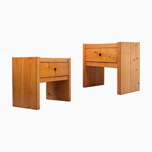 Comodini in pino di Charlotte Perriand, anni '70, set di 2