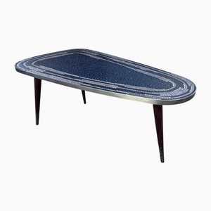 Tavolo con mosaico a forma di rene, anni '50