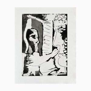 Pablo Picasso, Escultor y escultura, 1965, Acquaforte