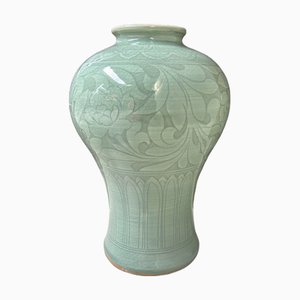 Mid-Century Japanese Celadon Glazed Vase, 1950s-1970s