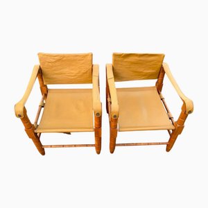 Vintage Safari Chairs, 1960s, Set of 2