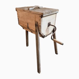 Antique French Butter Churn in Chestnut, 1890s