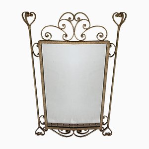 Mirror in Gilded Wrought Iron, 1950s