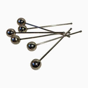 Mid-Century Modern Danish Drink Stirrers from Absa, 1960s, Set of 6