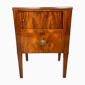Antique Nightstand with Roller Door, 19th Century