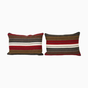 Turkish Hemp Kilim Cushion Covers, Set of 2