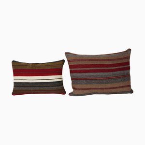 Kilim Lumbar Cushion Covers, Set of 2