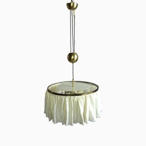Kugelzug Pendant Lamp in Silk by Adolf Loos for J.T. Kalmar, 1955