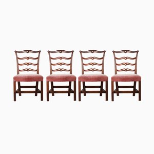 Carved Mahogany Ribbon-Back Side Chairs, 1870s, Set of 4